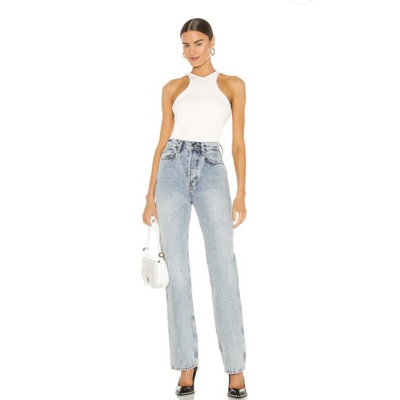 GAUGE81 Nice Tank Top White Rib Sleeveless Minimal Italy S NWT $136 - Picture 1 of 6